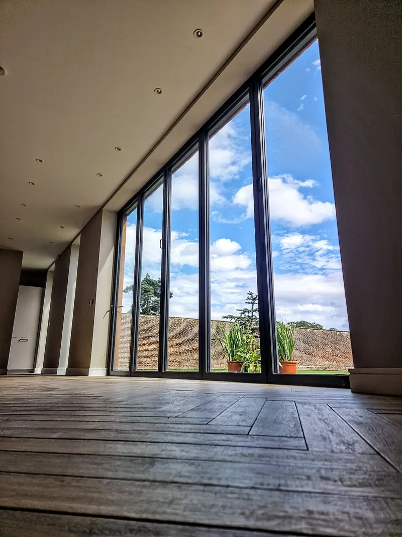 Bifold across an open-plan living space