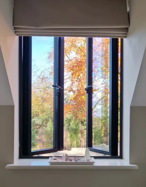 Casement windows in a modern elevation