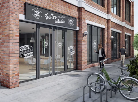 Commercial aluminium entrance and framing