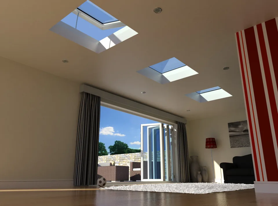 Corner flat rooflight