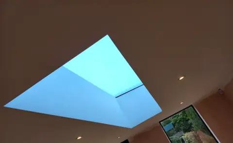 Flat rooflight seen from the room below
